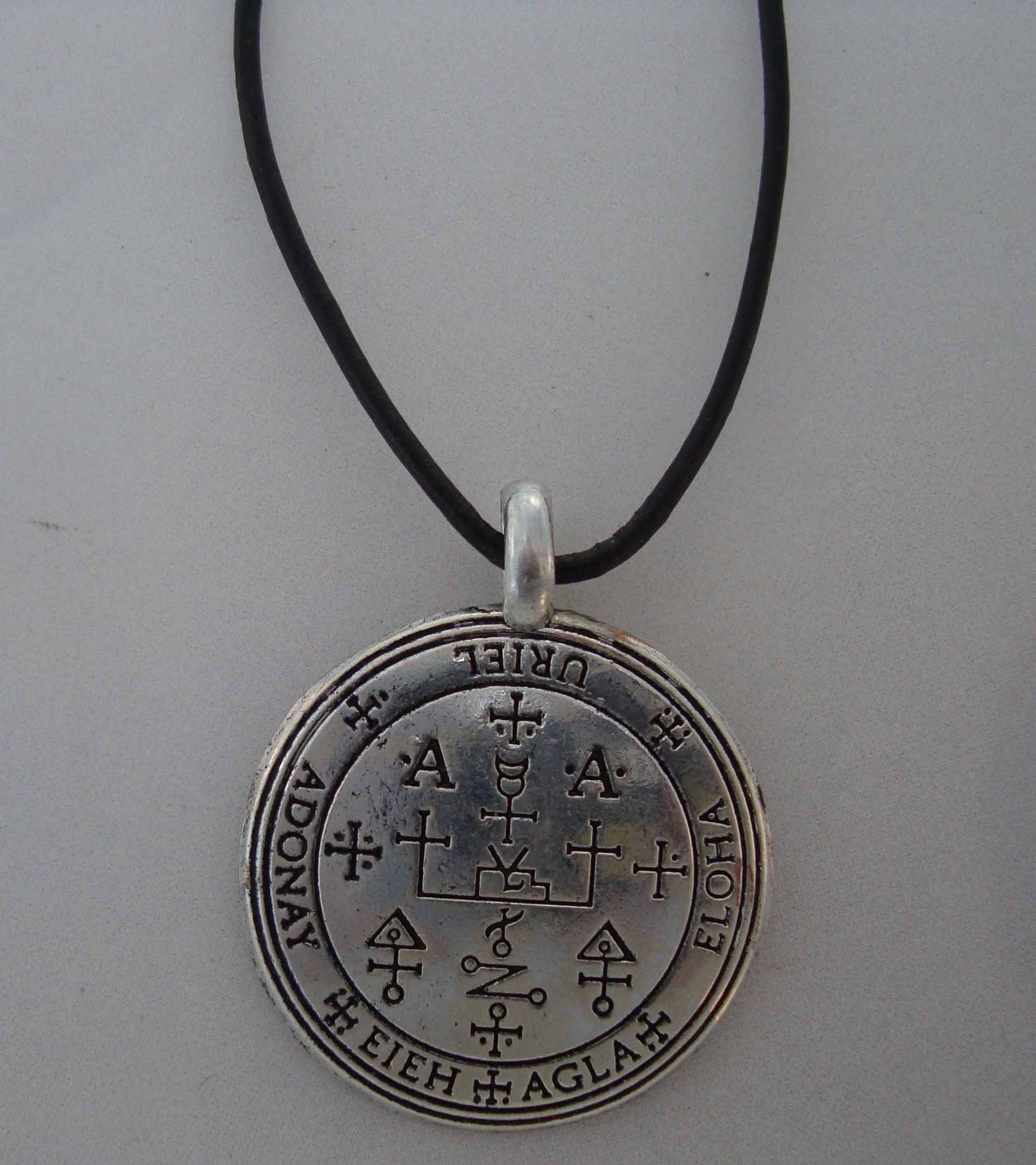 talisman Uriel angelic sigil pentacle pendant charm amulet sterling silver 925 necklace