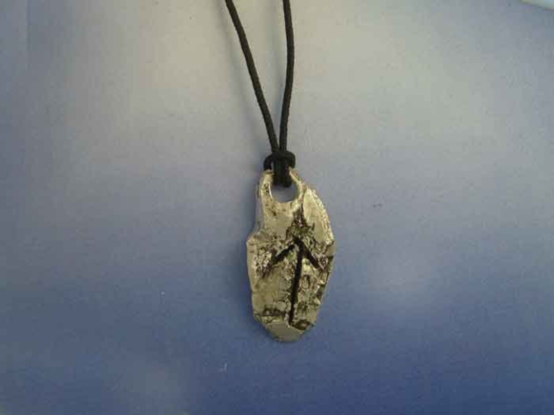Rune Old Norse Alphabet Teiwaz Tiwaz Lyr Ty Pendant in Solid Sterling ...