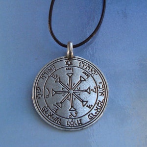 talisman Salomon fourh 4º pentacle Sun pendant clavice seal amulet sigil sterling silver 925 necklace