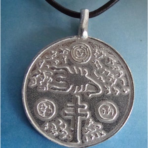Talismán Exterminador de SAN CIPRIANO, Joya hecha a mano, amuleto Joya Colgante plata de ley 925, Símbolo protector contra el mal y hechizos