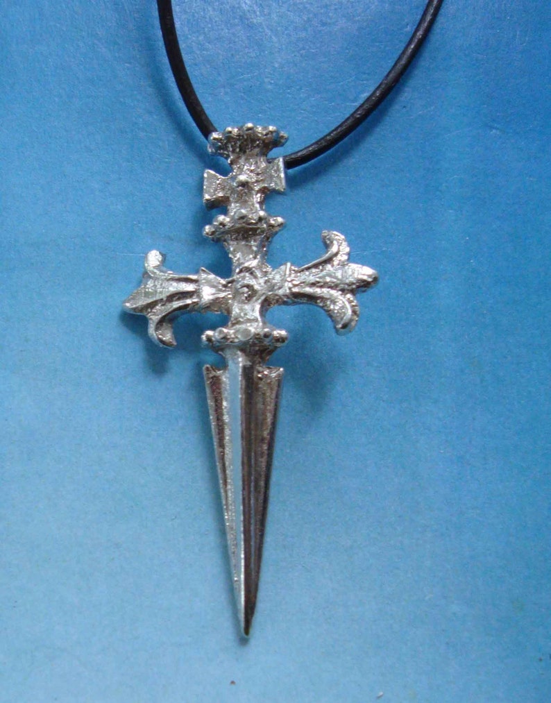 Cross of Saint James Charm Order of Santiago Amulet Sterling - Etsy