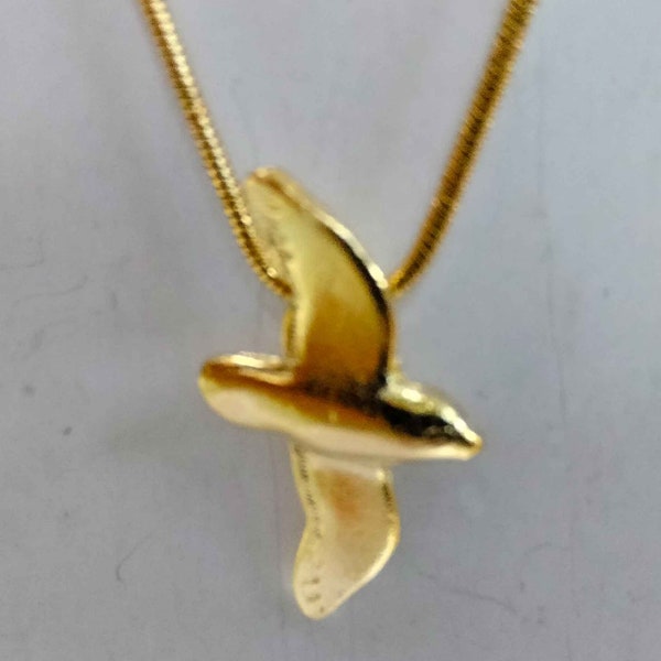 Albatros Anhänger charme Juwel 9 k 14 k 18 k oder 18 karat Vergoldet Wahlweise Halskette kette Gold Filled Amulett Vogelsymbol Beschützer