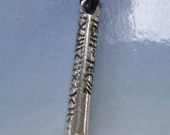 Love talisman with a magical prayer engraved in angelic language. Symbols to attract a partner. 925 sterling silver amulet pendant.