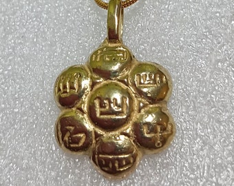 talisman of seven archangels, Handmade Jewel,  pendant, Angelic charm, goldplated 18k, gold 9k,1 4k, 18k  necklace, Amulet for protection
