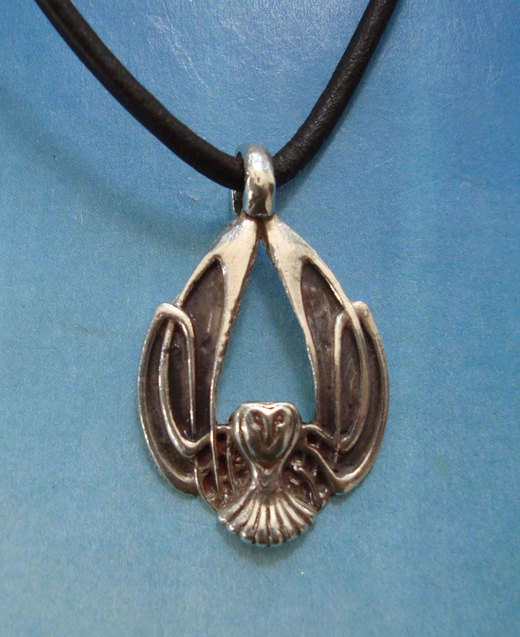 BARN OWL Bird Pendant, Desing celtic, Charm Handmade Jewel in Sterling Silver 925, Necklace, Animal 