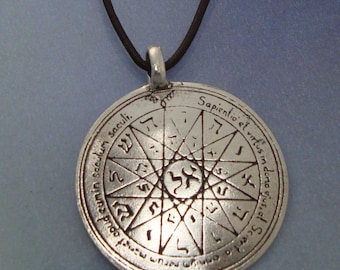 talisman Salomon fourth 4º pentacle of Mercury pendant clavice seal amulet sigil sterling silver 925 necklace