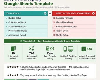 Plantilla sencilla de Google Sheets para contabilidad: Registro de ingresos y gastos, panel de control mensual (Excel incluido)