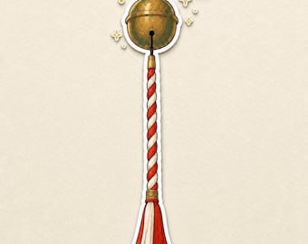 Kitsune Girls Rin's Journal Sticker Ep.1  // Japanese shrine bell