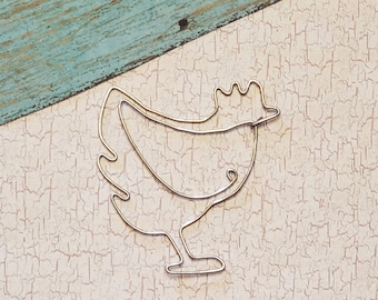 Chicken Bookmark - Rooster - Organizer - Paperclip - Wire Filofax Paperclip - Wedding - Party Favors - Wire - Bookmark - Farm - Chicken