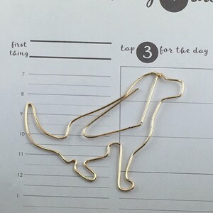 Sitting Dog Bookmark Wire Filofax Paperclip Planner Clip Wedding Party Favors Wire Bookmark Animal Puppy Dog Dogs Pet image 2