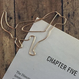 Sitting Dog Bookmark - Wire Filofax Paperclip - Planner Clip - Wedding - Party Favors - Wire - Bookmark- Animal - Puppy - Dog - Dogs - Pet