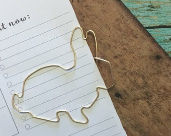 Bunny Bookmark Organizer - Handmade Wire Rabbit Paperclip