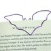 Bat Bookmark- Organizer - Paperclip - Wire Filofax Paperclip - Planner Clip - Wedding - Party Favors - Wire - Bookmark - Bat - Halloween