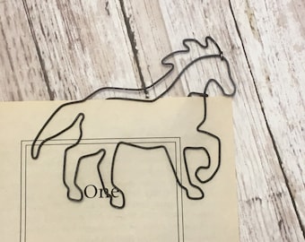 Horse Bookmark - Organizer - Paperclip - Wire Filofax Paperclip - Planner Clip - Wedding - Party Favors - Wire - Bookmark - Horse - Outdoors