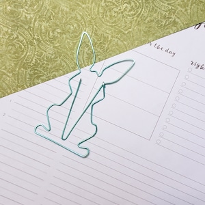 Easter Bunny Bookmark - Wire Filofax Paperclip - Planner Clip - Wedding ...