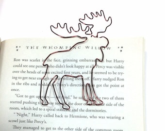 Moose Bookmark - Wire Filofax Paperclip - Planner Clip - Wedding - Party Favors - Wire - Bookmark - Moose - Woods - Outdoors - Nature