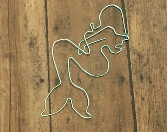 Mermaid Bookmark - Organizer - Paperclip - Wire Filofax Paperclip - Wedding - Party Favors - Wire - Bookmark- Mermaid - Sea - Ocean- Fantasy