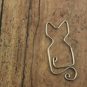 Cat Bookmark Organizer Paperclip Wire Filofax Paperclip Planner Clip Wedding Party Favors Wire Bookmark Cat Kitten Pet image 2