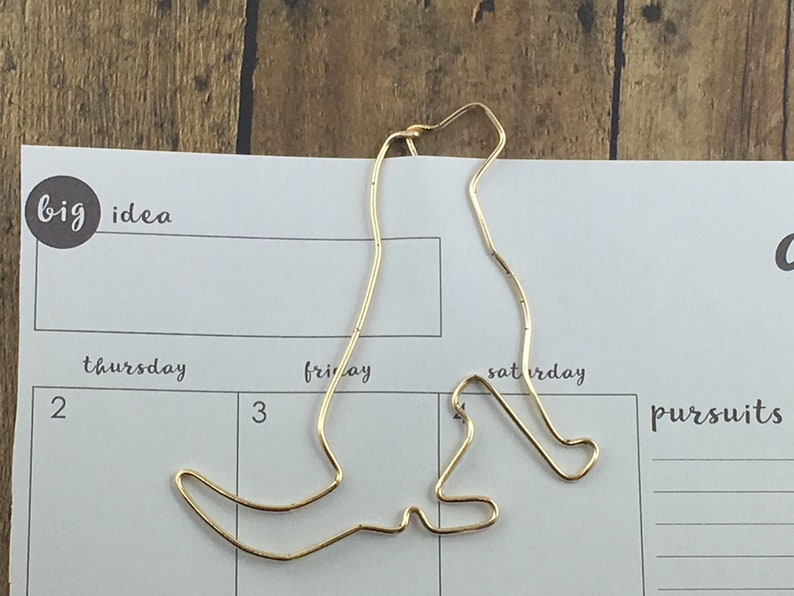 Sitting Dog Bookmark Wire Filofax Paperclip Planner Clip Wedding Party Favors Wire Bookmark Animal Puppy Dog Dogs Pet image 3