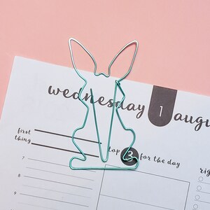 Easter Bunny Bookmark - Wire Filofax Paperclip - Planner Clip - Wedding ...
