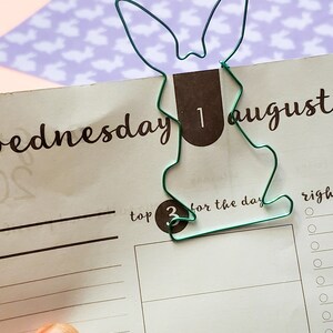 Easter Bunny Bookmark - Wire Filofax Paperclip - Planner Clip - Wedding ...