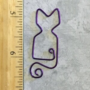 Cat Bookmark Organizer Paperclip Wire Filofax Paperclip Planner Clip Wedding Party Favors Wire Bookmark Cat Kitten Pet image 4