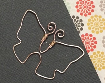 Small Butterfly Bookmark- Organizer - Paperclip - Wire Filofax Paperclip - Wedding - Party Favors - Wire - Bookmark- Butterfly- Butterflies