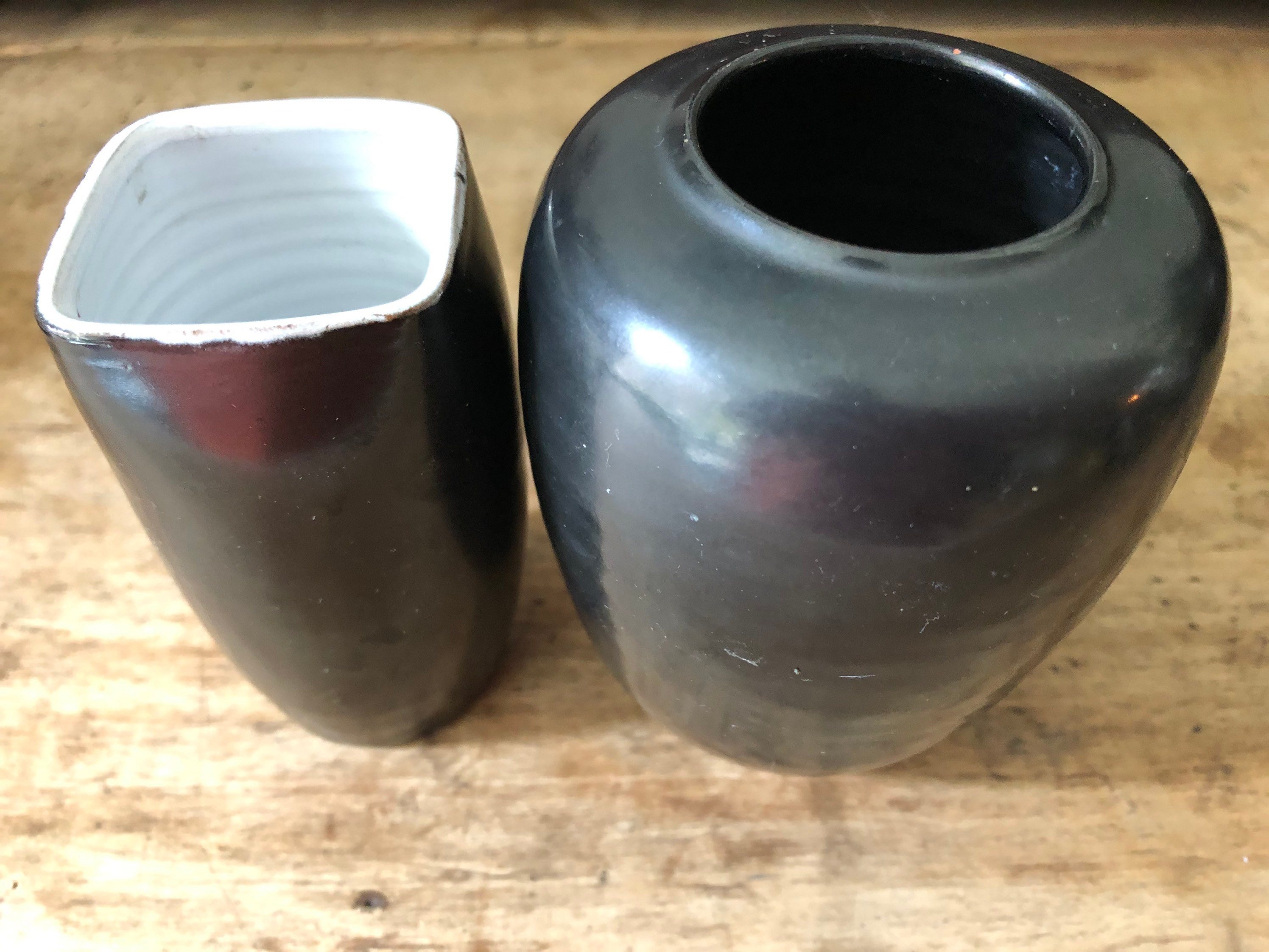 SMALL BLACK VASES Etsy