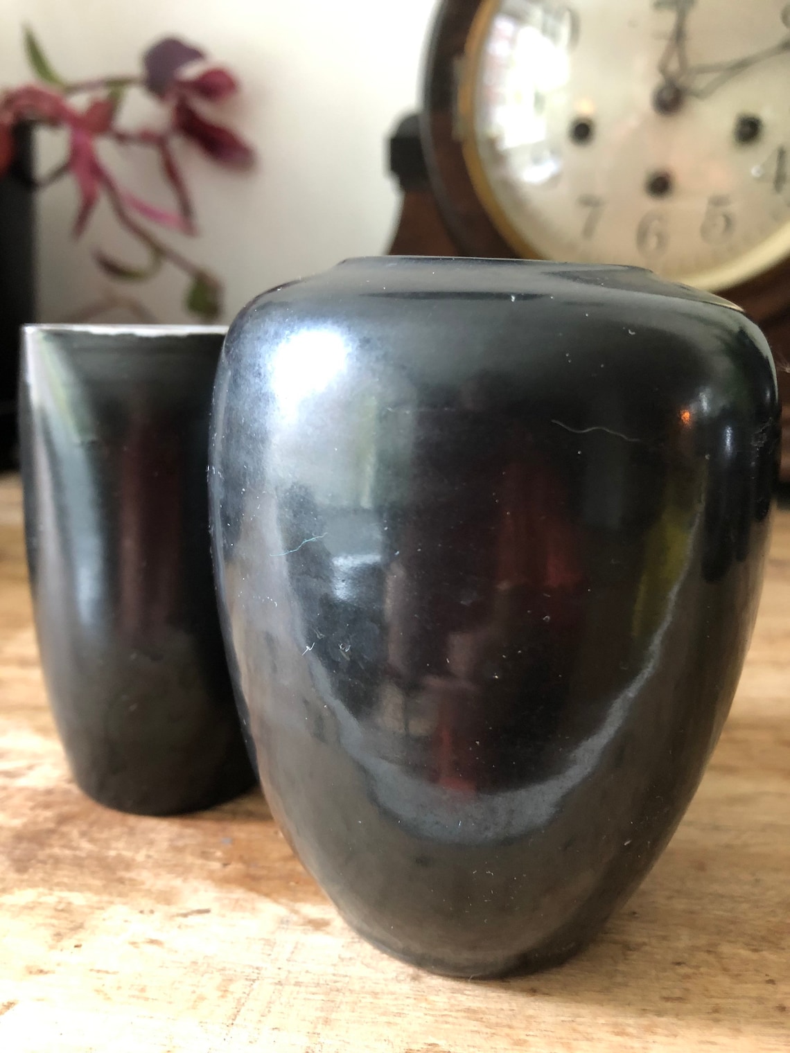 SMALL BLACK VASES Etsy