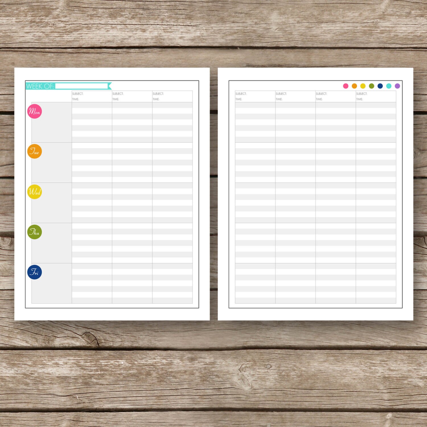 Printable Lesson Planner Pages Teacher Home School Day Etsy Printable Lesson Planner Pages Teacher Home School Day Etsy
