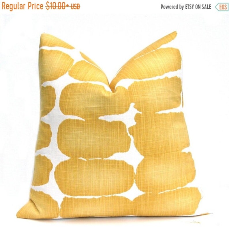 Yellow Pillow Euro Pillow Yellow Pillow Cover Yellow Pillow Etsy