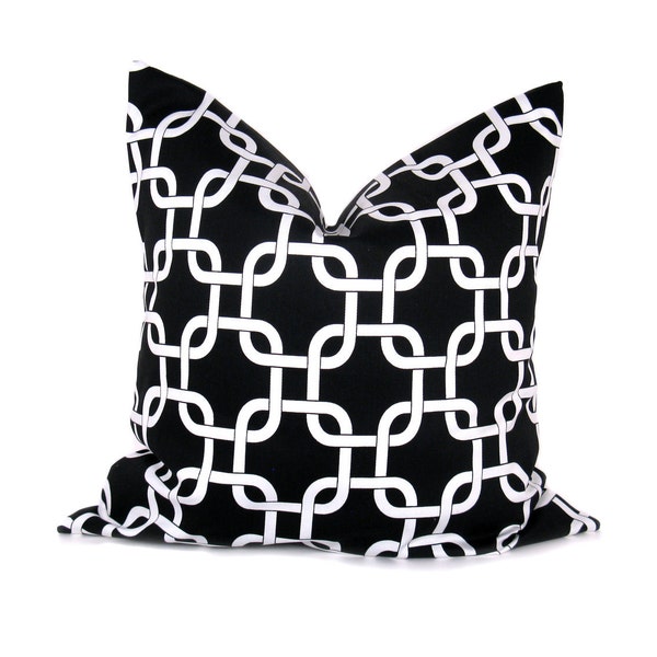 Euro Pillow Covers ,Black Pillow - Black and White Pillow, Throw Pillow Covers - Black Pillow covers ,Floor Cushion -SALE 24x24