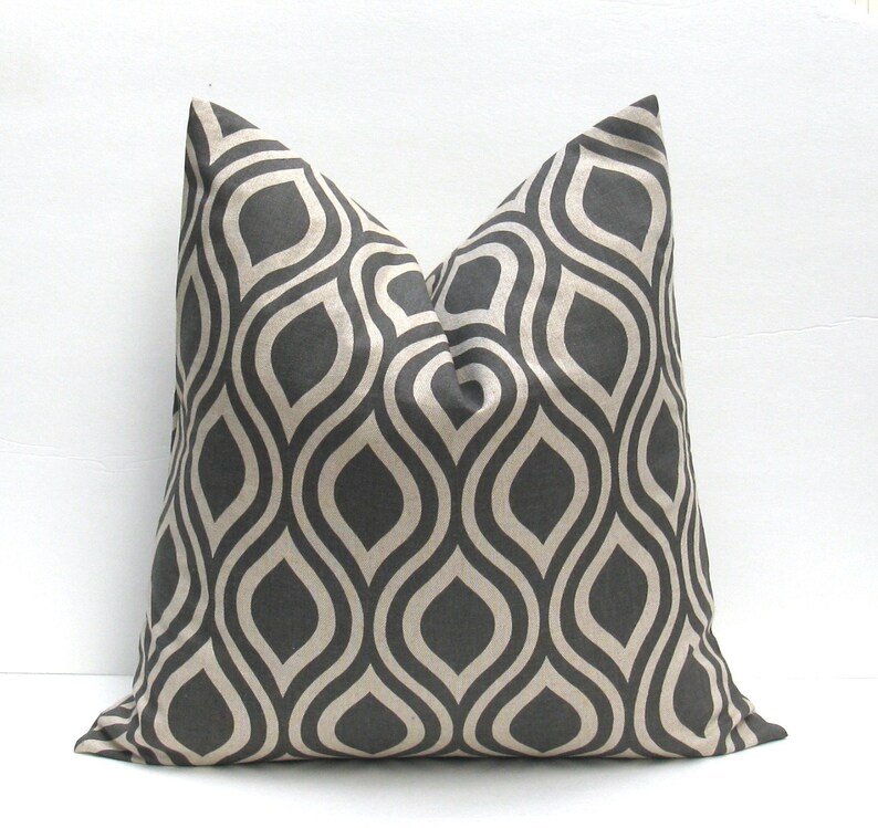 20x20 Throw Pillow Covers Gray Pillow Dark Gray Pillow Covers Etsy