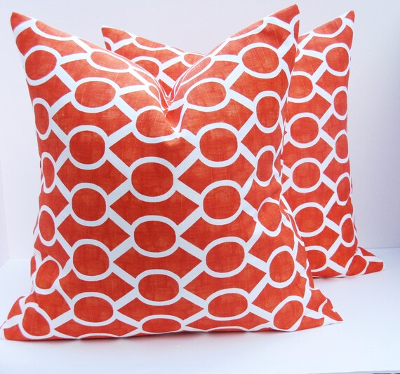 Items similar to Decorative Throw Pillows .Orange Pillows Pillow covers Toss Pillow Home decor