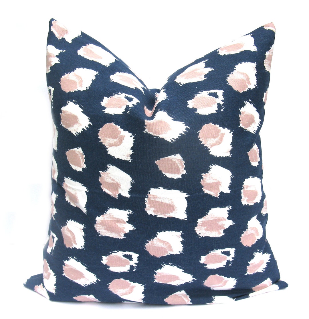 Navy Blue Pillow, Blush Pillow Cover, Navy Pillows, Blush Pink, Navy Pillow Cover, Navy Pillow