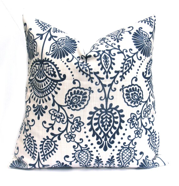 Navy Pillows Navy Pillow Covers Navy Pillows Accent Etsy