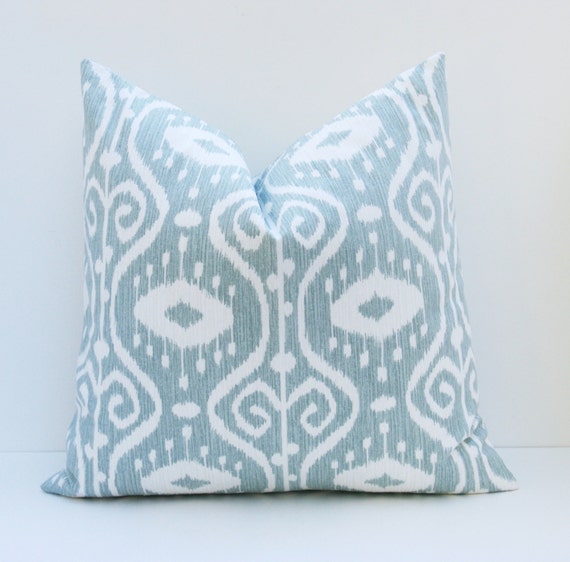 Items similar to Blue Green Pillow Decorative Gray Blue Pillow