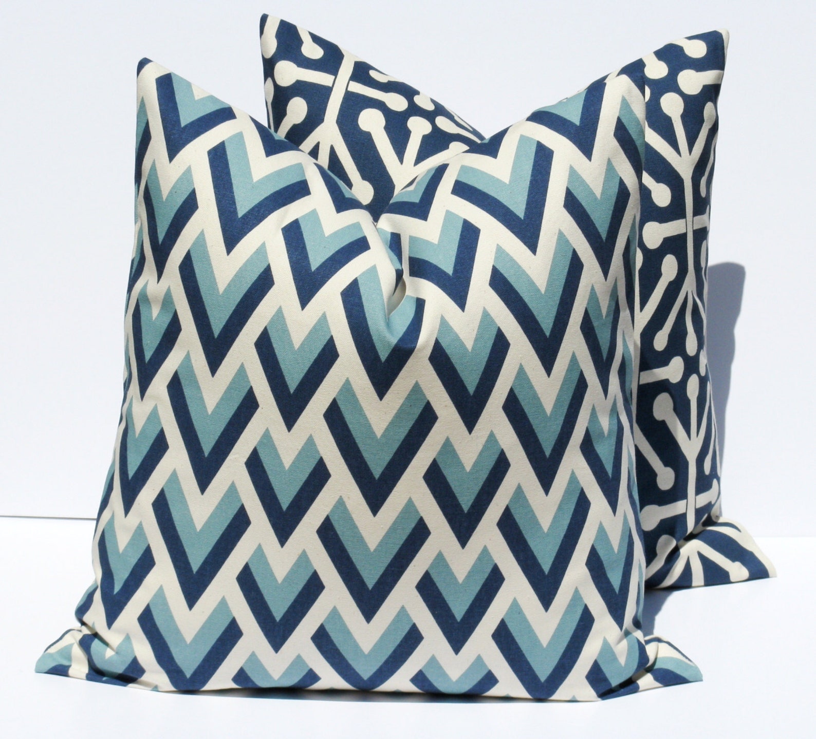 Decorative Throw Pillows Navy Blue Pillow Dark blue 16x16 Etsy