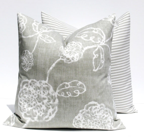 Items similar to Decorative Pillows Gray Pillow Throw Pillow Covers