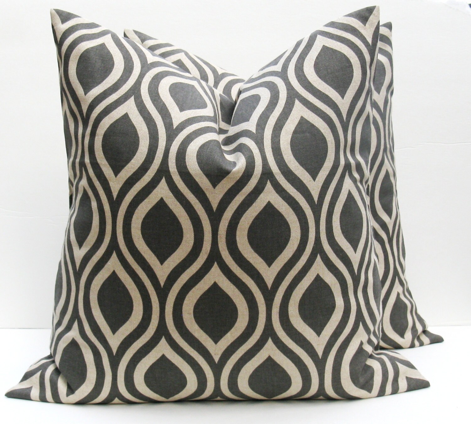 20x20 Throw Pillow Covers Gray Pillow Dark Gray Pillow Covers Etsy