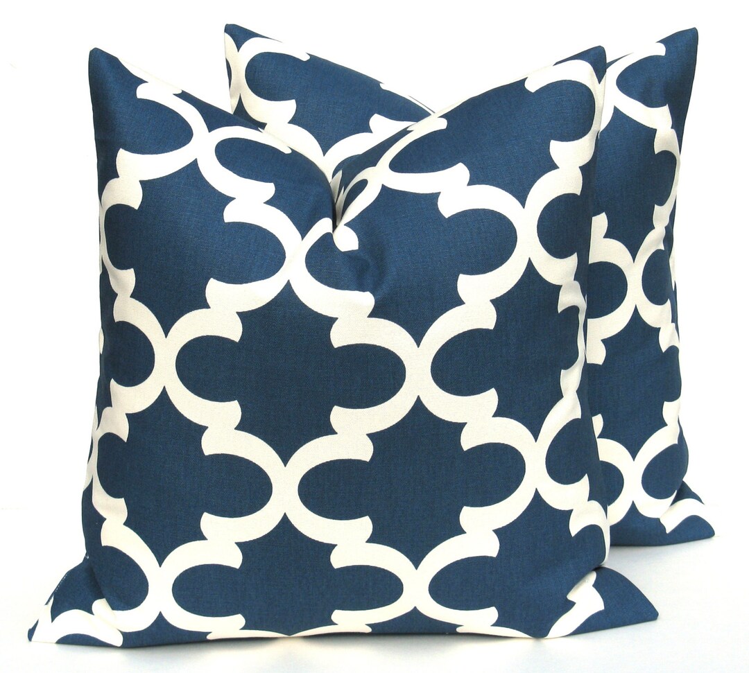 Navy Pillow Euro Pillow Pillow Covers 22x22 ONE Blue Pillow Cover