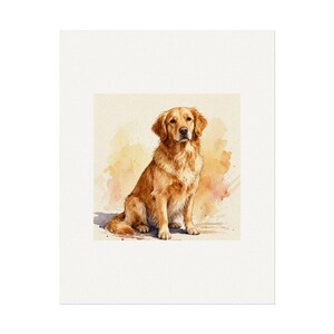 Custom Watercolor Pet Portrait Print - Made-to-Order from Your Photo - Pet Memorial Gift - 8x10 11x14 16x20 image 2