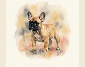 Custom Watercolor Dog Portrait Set - 3 Watercolors x 4 Print Sizes - 12 Files - Digital Download Dog Memorial Gift Pet Loss
