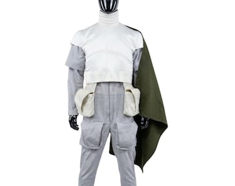 Boba Fett ROTJ Handmade Costume Full Set | Grey White Flak Vest Cape Pouches | Star Wars Bounty Hunter Cosplay | Halloween Outfit 2026