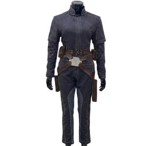 Sabine Wren Costume Mandalorian Cosplay Full Set with Brown Leather Belt Harness | Star Wars Women Rebel Warrior Outfit Suit image 1