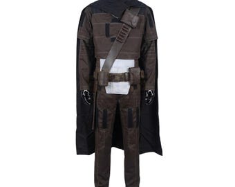 Din Djarin Mandalorianin Kostium Pas Peleryna Cummerbund Kamizelka Odłamkowa Pełny Strój Cosplay Halloween Dorosły Beskar Wojownik Bounty Hunter Suit Set