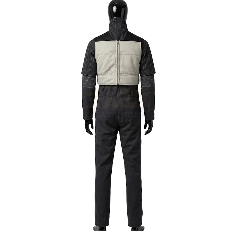 Din Djarin Mandalorian Cosplay Costume Set with Quilted Chest Armor Vest & Tactical Cummerbund image 3