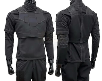 Din Djarin Costume | Mandalorian Inspired Full Set | Handmade Cosplay Suit | Star Wars Gift | Black Tactical Outfit | 2-Piece Cosplay