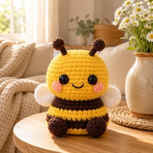 Bee Crochet Pattern PDF | Amigurumi Plush Tutorial | Instant Download | Beginner DIY