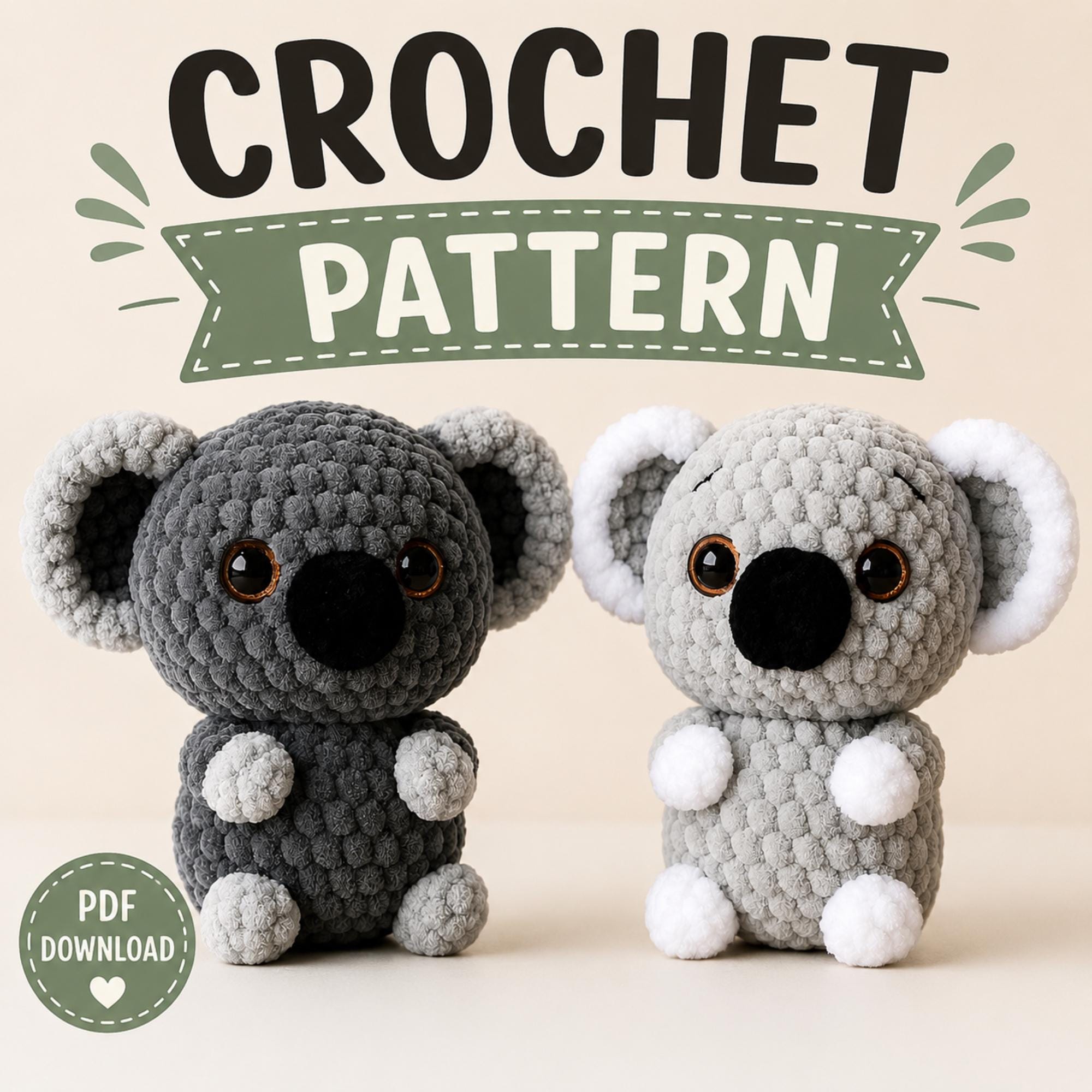 Koala Plushie and Car Charm Pattern
